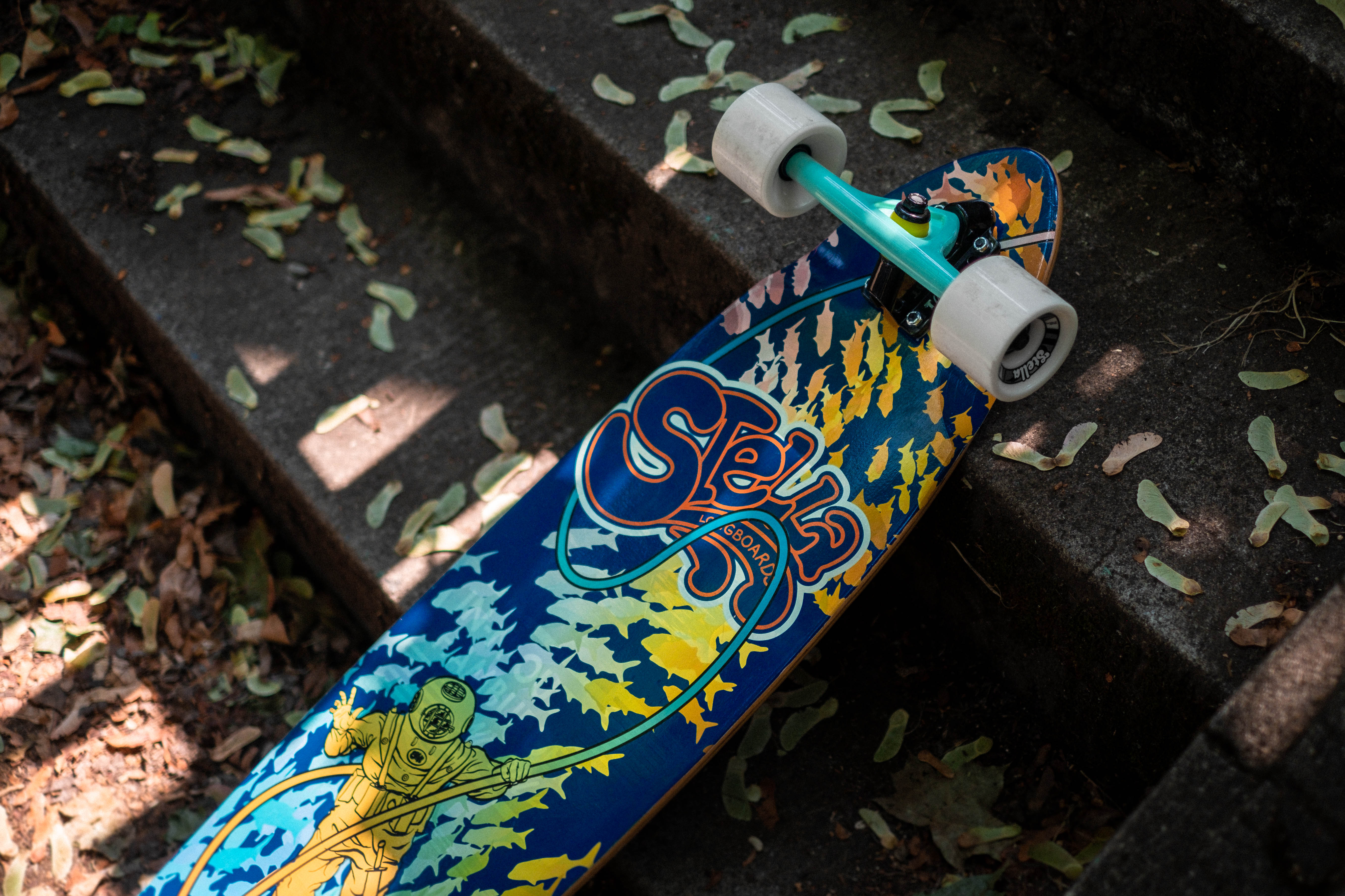 Stella 42” Pintail Tropical Wave Longboard Complete – Stella