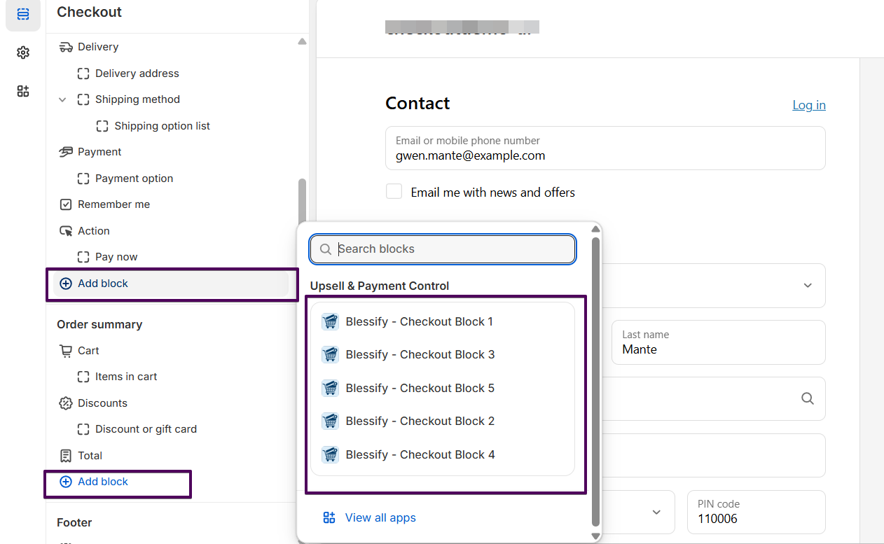 Adding app block in theme editor